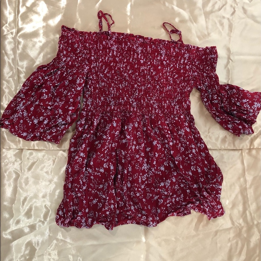Burgundy shirt